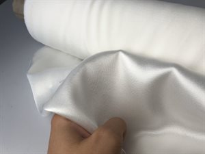 Fastvævet viscose - crepe de chine look i offwhite